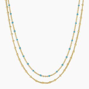 Gorjana Capri Layer Necklace Turquoise And Gold